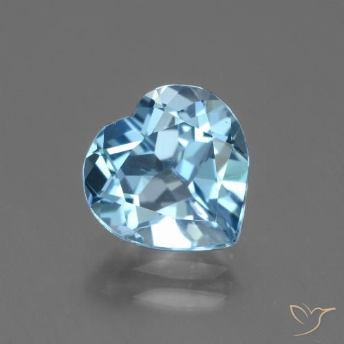 2.71ct طبيعي أزرق سماوى توباز, قلب, VVS