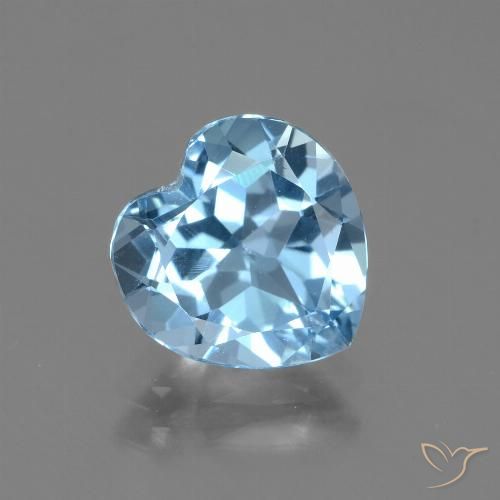 2.94ct طبيعي أزرق سماوى توباز, قلب, VVS