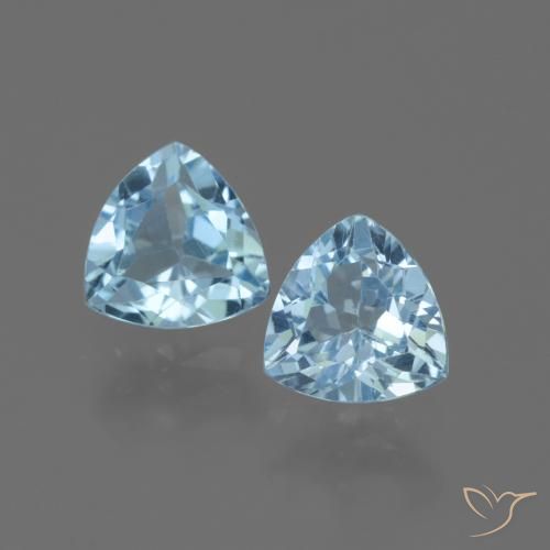 2.75ctw طبيعي أزرق سماوى توباز, مثلثى, VVS-VS