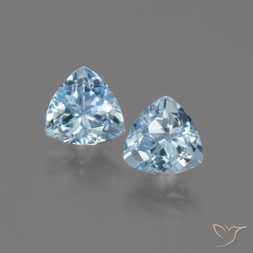 2.95ctw طبيعي أزرق سماوى توباز, مثلثى, VVS-VS