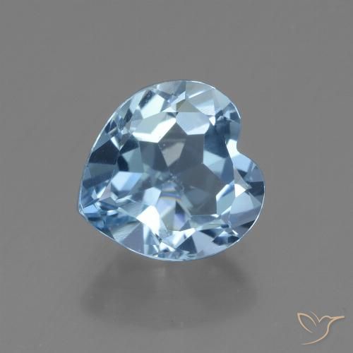 2.92ct طبيعي أزرق سماوى توباز, قلب, VVS