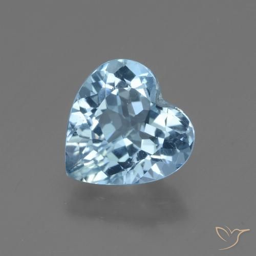 2.66ct طبيعي أزرق سماوى توباز, قلب, VVS