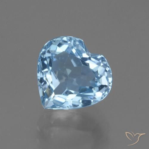 3.28ct طبيعي الأزرق السويسري توباز, قلب, VVS-VS