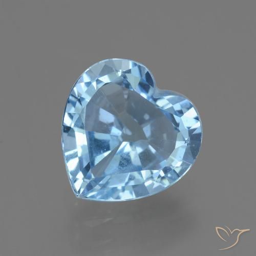 2.88ct طبيعي أزرق سماوى توباز, قلب, VVS