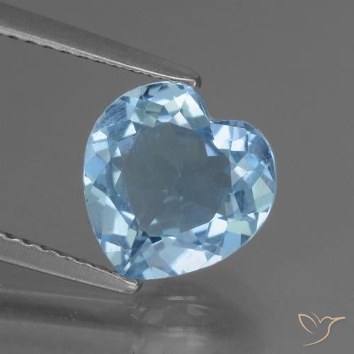 2.70ct طبيعي الأزرق السويسري توباز, قلب, VVS-VS