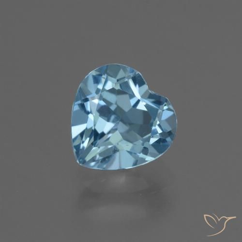3.14ct طبيعي الأزرق السويسري توباز, قلب, VVS