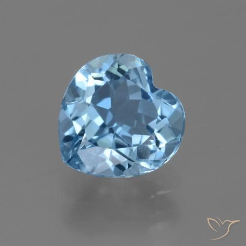 3.03ct طبيعي الأزرق السويسري توباز, قلب, VVS