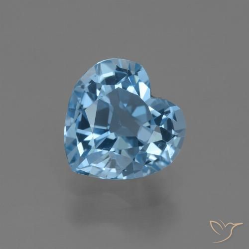 2.96ct طبيعي الأزرق السويسري توباز, قلب, VVS