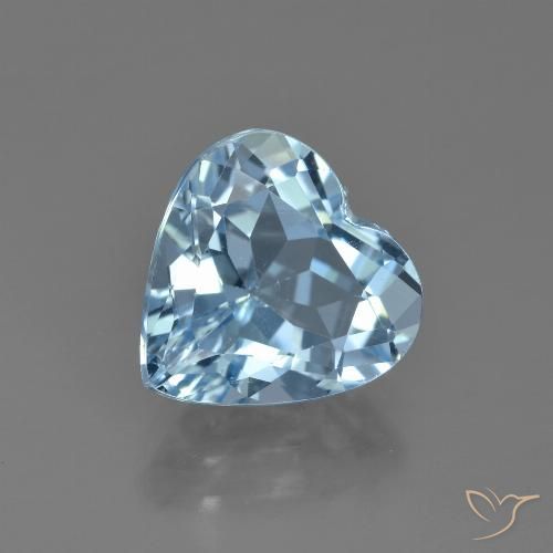 4.04ct طبيعي أزرق سماوى توباز, قلب, قليلا جدا