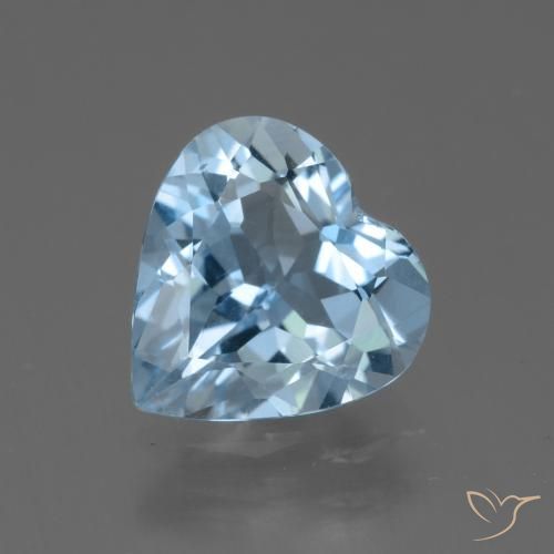 3.49ct طبيعي أزرق سماوى توباز, قلب, VVS