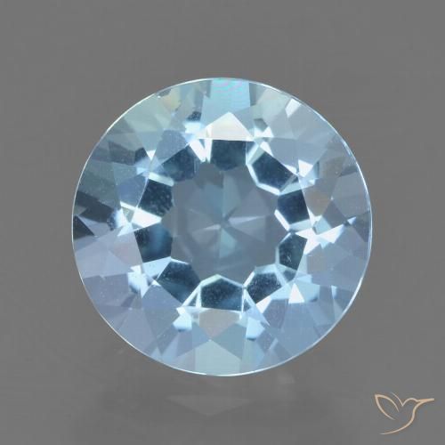 2.40ct طبيعي أزرق سماوى توباز, دائري, قليلا جدا