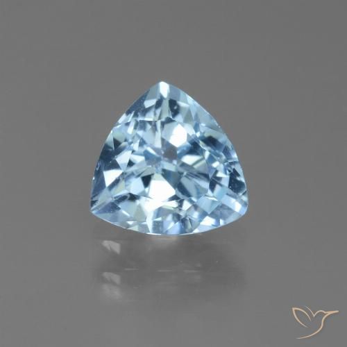 1.42ct طبيعي أزرق سماوى توباز, مثلثى, قليلا جدا