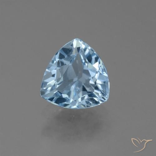 1.32ct طبيعي أزرق سماوى توباز, مثلثى, قليلا جدا