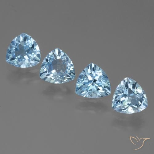 4.99ctw طبيعي أزرق سماوى توباز, مثلثى, VVS-VS