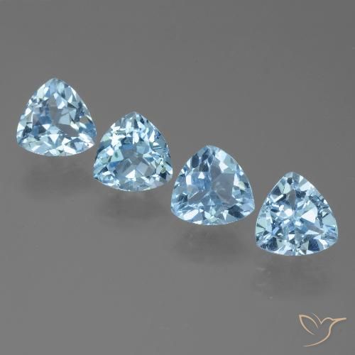 4.85ctw طبيعي أزرق سماوى توباز, مثلثى, VVS-VS