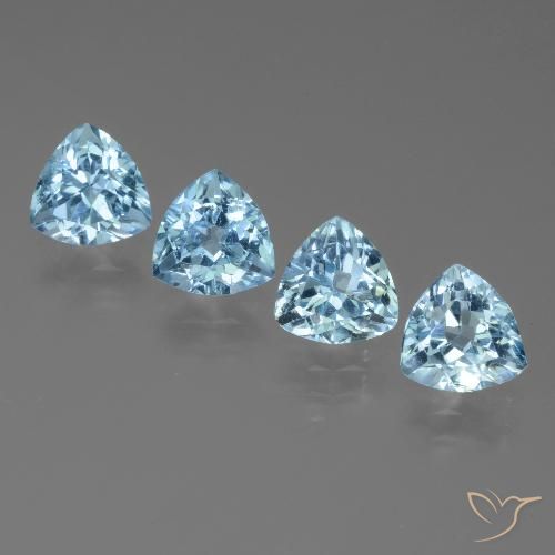 4.95ctw طبيعي أزرق سماوى توباز, مثلثى, VVS-VS