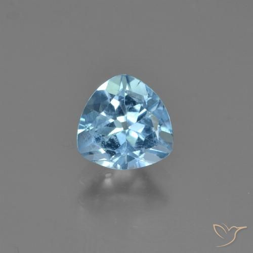 1.23ct طبيعي الأزرق السويسري توباز, مثلثى, قليلا جدا