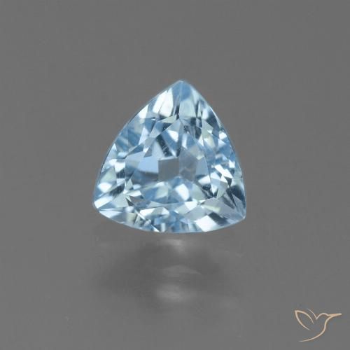 1.34ct طبيعي أزرق سماوى توباز, مثلثى, قليلا جدا