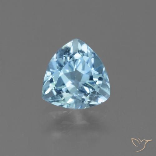 1.32ct طبيعي أزرق سماوى توباز, مثلثى, قليلا جدا
