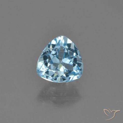 1.46ct طبيعي الأزرق السويسري توباز, مثلثى, قليلا جدا