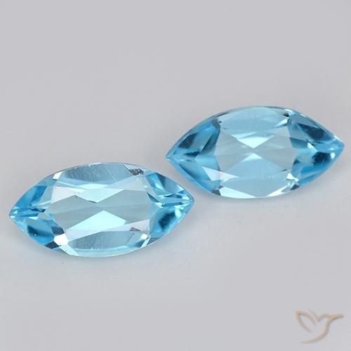 2.24ctw طبيعي أزرق سماوى توباز, ماركيز, VVS-VS