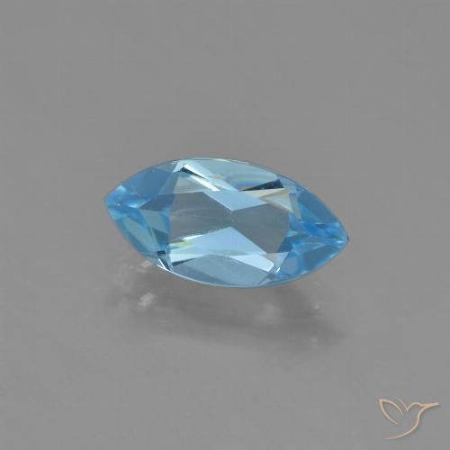 1.27ct طبيعي الأزرق السويسري توباز, ماركيز, VVS-VS
