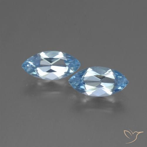 2.52ctw طبيعي أزرق سماوى توباز, ماركيز, VVS-VS