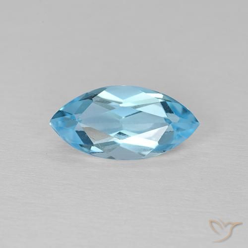 1.38ct طبيعي أزرق سماوى توباز, ماركيز, VVS-VS
