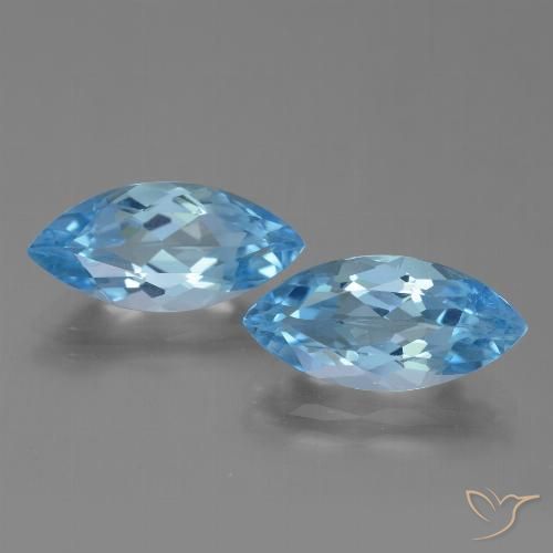 7.36ctw طبيعي أزرق سماوى توباز, ماركيز, VVS