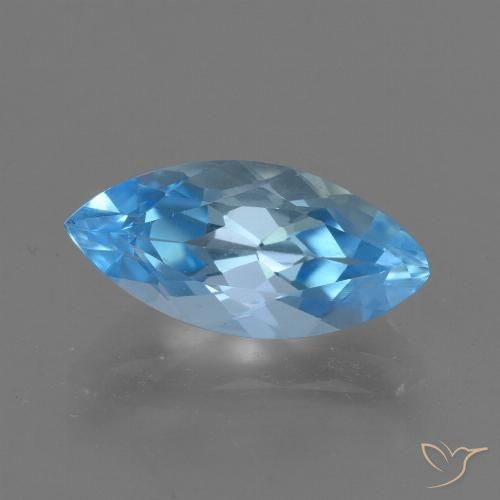 3.40ct طبيعي الأزرق السويسري توباز, ماركيز, VVS