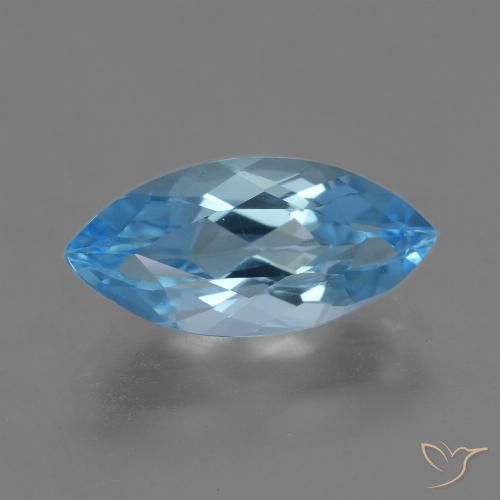 4.02ct طبيعي الأزرق السويسري توباز, ماركيز, VVS
