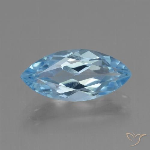 3.59ct طبيعي أزرق سماوى توباز, ماركيز, VVS