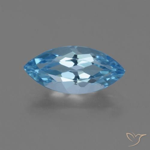 3.70ct طبيعي الأزرق السويسري توباز, ماركيز, VVS-VS
