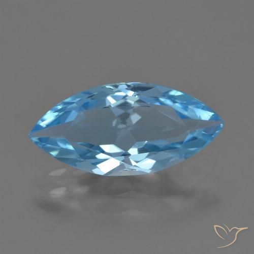 3.46ct طبيعي أزرق سماوى توباز, ماركيز, VVS