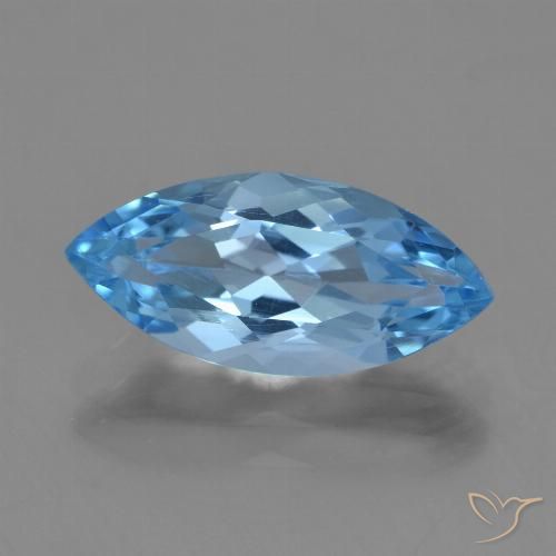 3.63ct طبيعي الأزرق السويسري توباز, ماركيز, VVS
