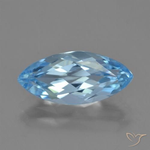 3.68ct طبيعي الأزرق السويسري توباز, ماركيز, قليلا جدا