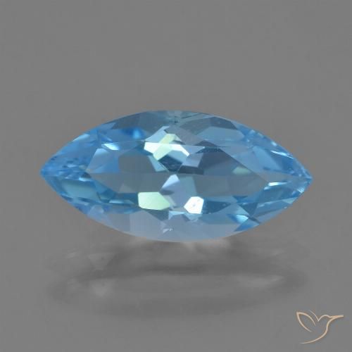 3.60ct طبيعي الأزرق السويسري توباز, ماركيز, VVS