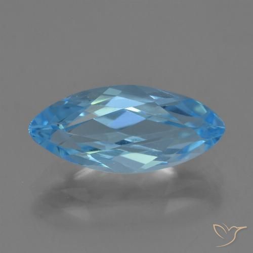 3.92ct طبيعي الأزرق السويسري توباز, ماركيز, VVS