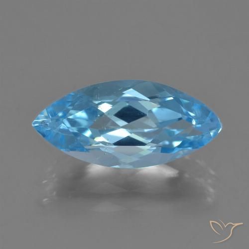 3.50ct طبيعي الأزرق السويسري توباز, ماركيز, قليلا جدا
