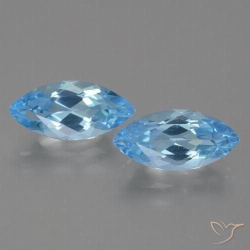 7.95ctw طبيعي أزرق سماوى توباز, ماركيز, VVS