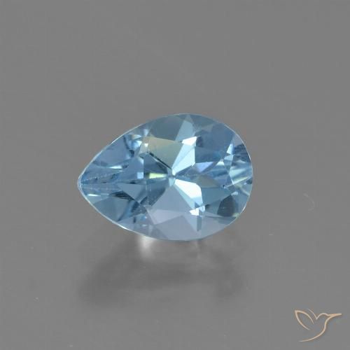 0.93ct طبيعي الأزرق السويسري توباز, شكل الكمثرى, VVS-VS