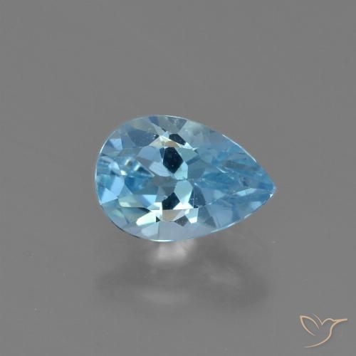0.93ct طبيعي الأزرق السويسري توباز, شكل الكمثرى, VVS-VS