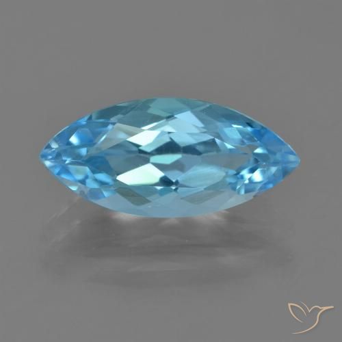 3.64ct طبيعي الأزرق السويسري توباز, ماركيز, VVS-VS