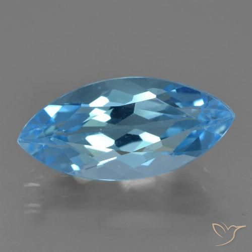 4.06ct طبيعي الأزرق السويسري توباز, ماركيز, قليلا جدا
