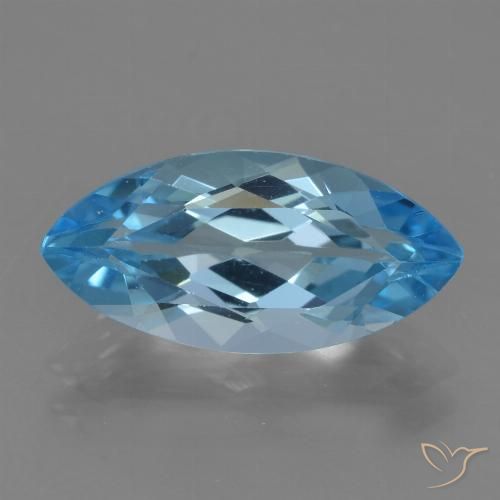 3.85ct طبيعي الأزرق السويسري توباز, ماركيز, قليلا جدا