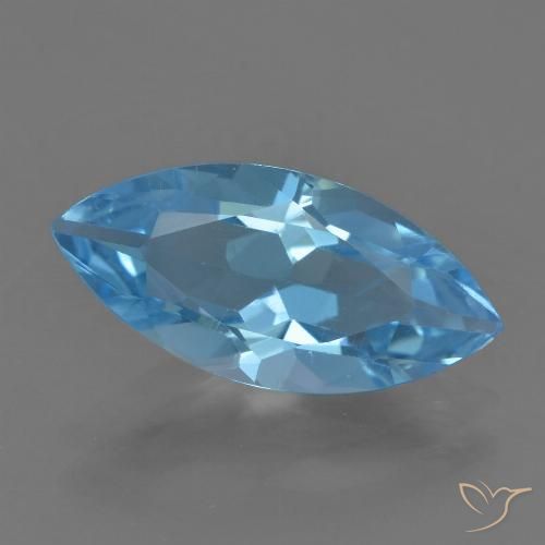 3.63ct طبيعي الأزرق السويسري توباز, ماركيز, قليلا جدا