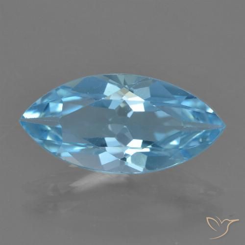 3.53ct طبيعي الأزرق السويسري توباز, ماركيز, قليلا جدا