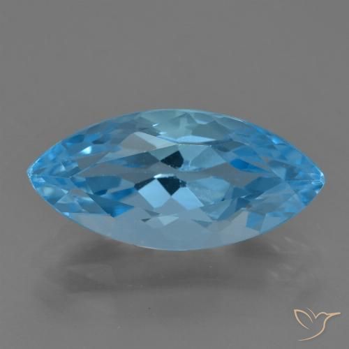 4.14ct طبيعي الأزرق السويسري توباز, ماركيز, قليلا جدا