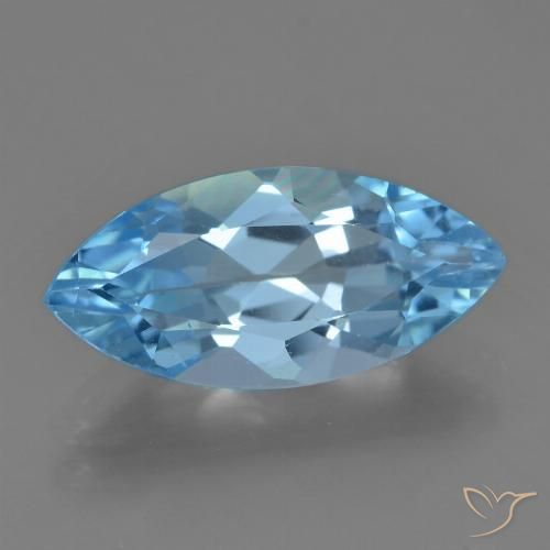 3.60ct طبيعي أزرق سماوى توباز, ماركيز, قليلا جدا