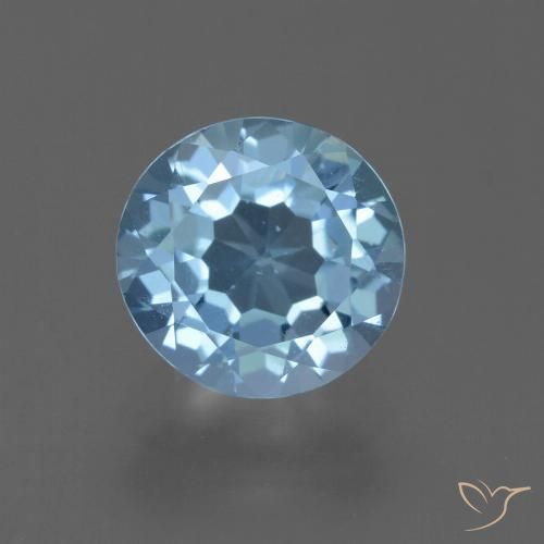 2.46ct طبيعي أزرق سماوى توباز, دائري, قليلا جدا